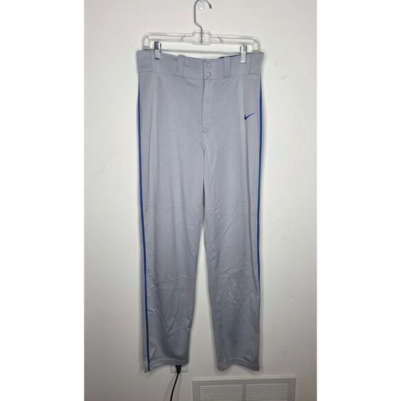 Nike Dri-Fit Swingman grey blue athletic full length baseball pants - small - Picture 1 of 5